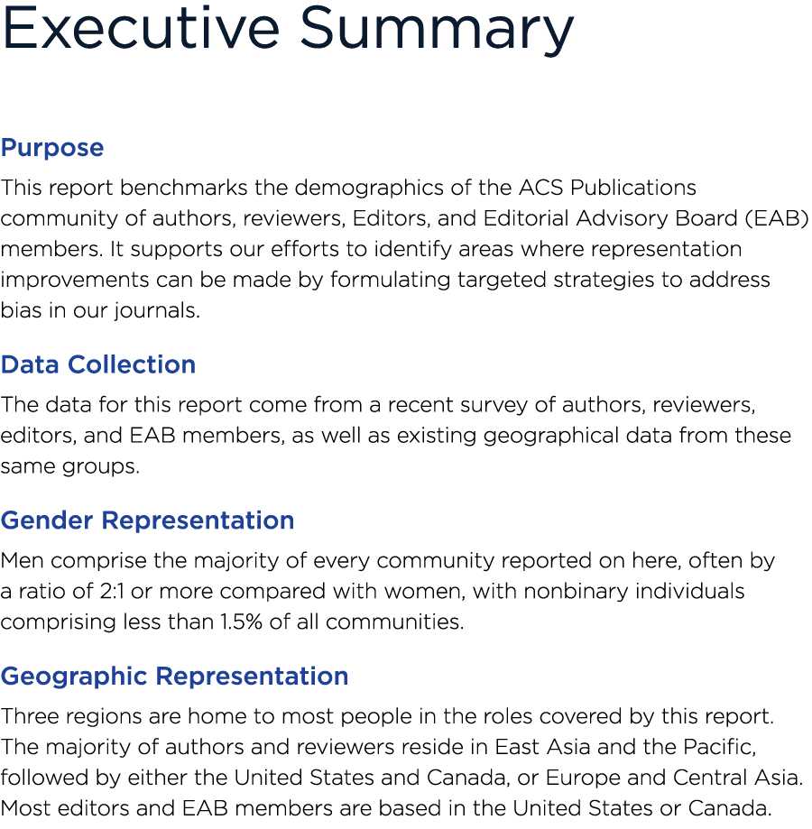 ACS Publications Diversity Data Report 2021