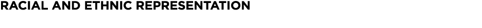 Racial and Ethnic Representation