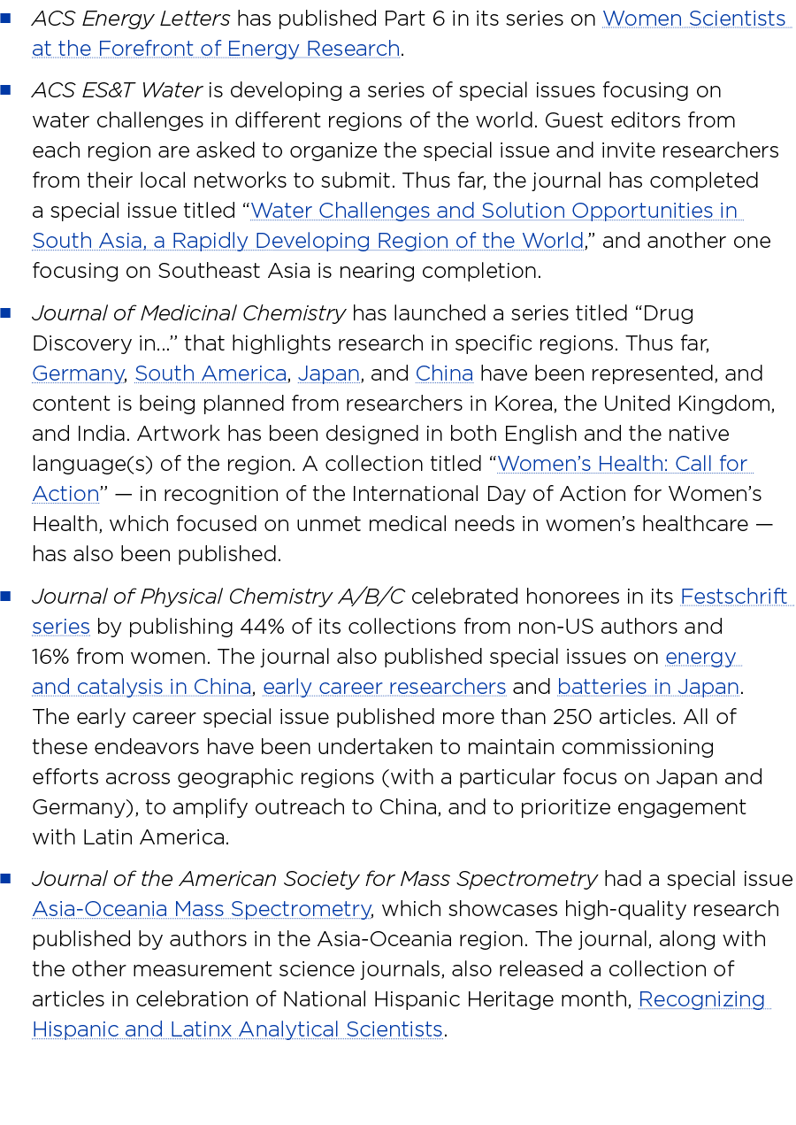 ■ ACS Energy Letters has published Part 6 in its series on Women Scientists at the Forefront of Energy Research. ■ AC...