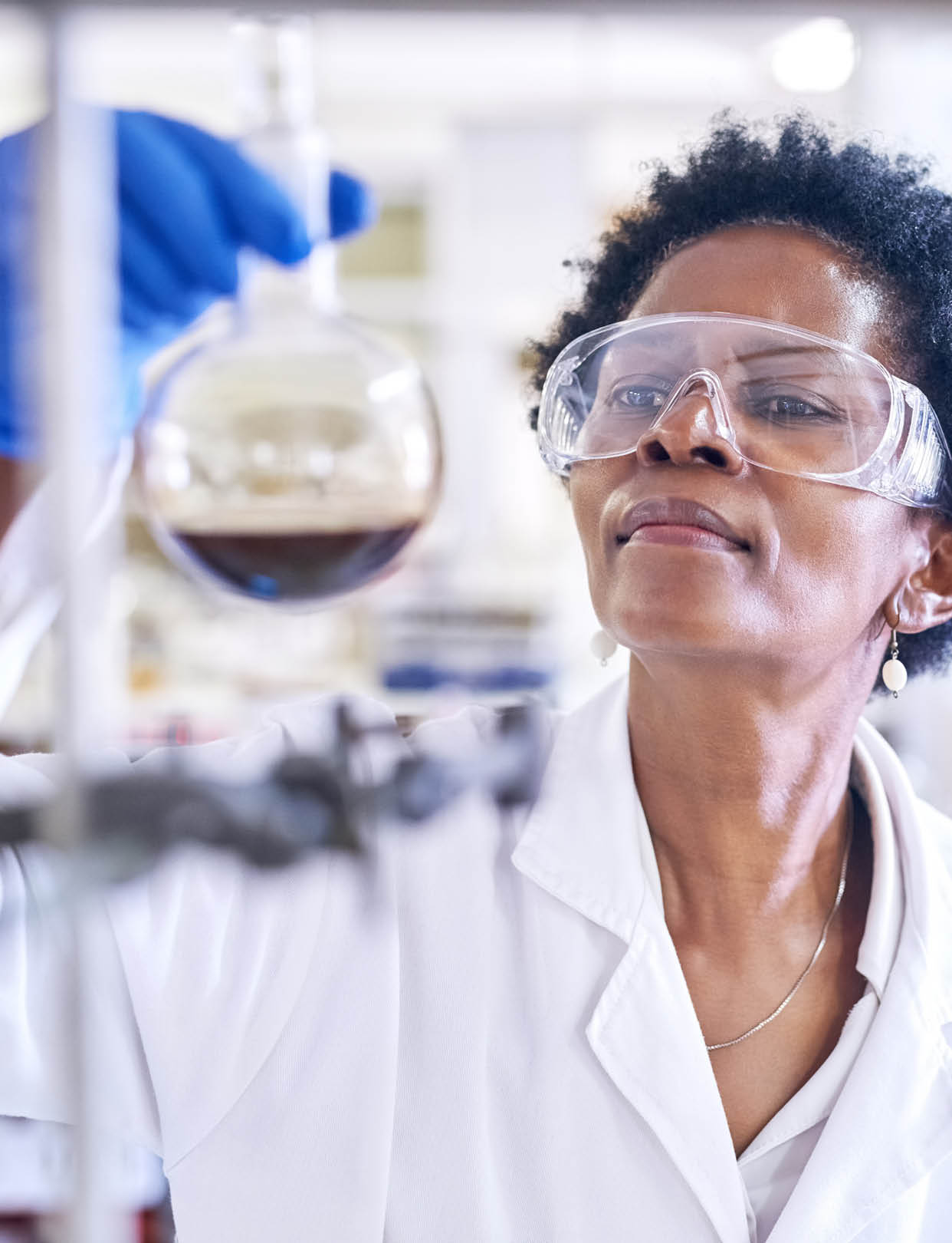 Shot of a female scientist working in a lab